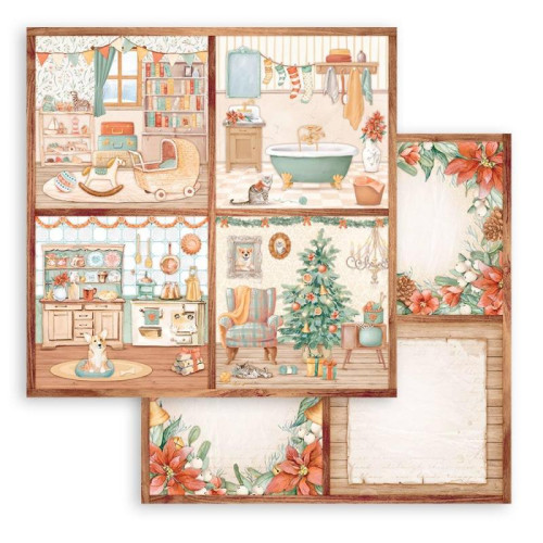 STAMPERIA CHRISTMAS ДИЗАЙНЕРСКИ КАРТОН 30,5/30,5 СМ - SBB950