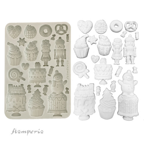 STAMPERIA CANDY CHRISTMAS СИЛИКОНОВ МОЛД KACMA584