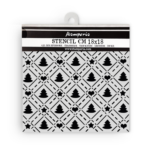 STAMPERIA CANDY CHRISTMAS STENCIL ШАБЛОН 18Х18 СМ - KSTDQ123