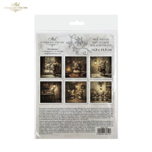 ITD COLLECTION MINI RICE PAPER К-КТ 6БР 14.8X14.8CM - RSM188