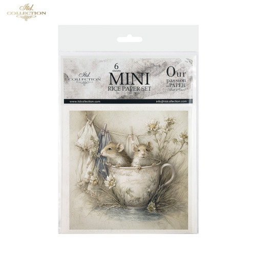 ITD COLLECTION MINI RICE PAPER К-КТ 6БР 14.8X14.8CM - RSM235