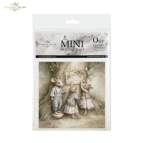 ITD COLLECTION MINI RICE PAPER К-КТ 6БР 14.8X14.8CM - RSM237