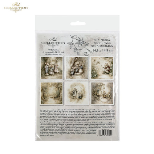ITD COLLECTION MINI RICE PAPER К-КТ 6БР 14.8X14.8CM - RSM237