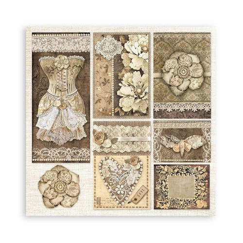 STAMPERIA OLD LACE БЛОКЧЕ ХАРТИЯ 20,3/20,3 СМ - SBBS116