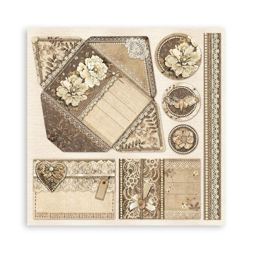 STAMPERIA OLD LACE БЛОКЧЕ ХАРТИЯ 20,3/20,3 СМ - SBBS116