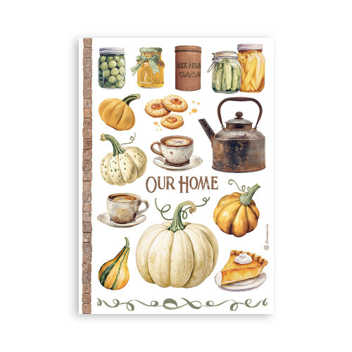 STAMPERIA GOLDEN HARMONY WASHI PAD 8 SHEETS A5 -SBW11