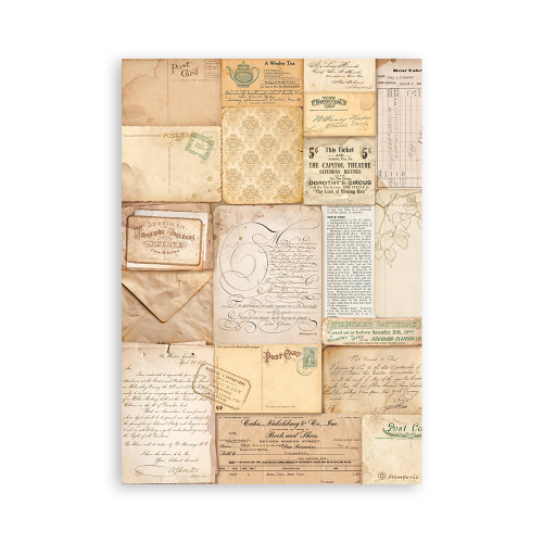 STAMPERIA GOLDEN HARMONY WASHI PAD 8 SHEETS A5 -SBW11