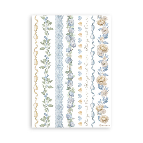 STAMPERIA TIMELESS WASHI PAD 8 SHEETS A5 -SBW20