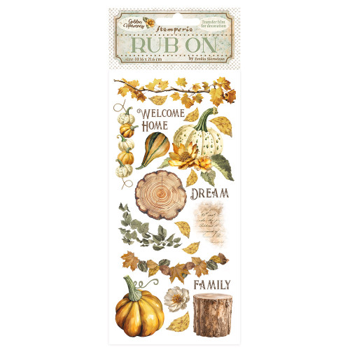 STAMPERIA GOLDEN СТИКЕРИ RUB ON 10,16/21,6СМ -DFLRB113
