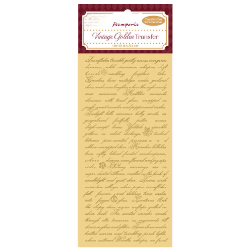 STAMPERIA GOLD TRANSFER FOIL 10.16X21.6 CM - DFLRGT01