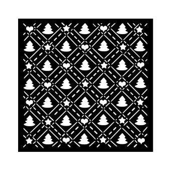STAMPERIA CANDY CHRISTMAS STENCIL ШАБЛОН 18Х18 СМ - KSTDQ123