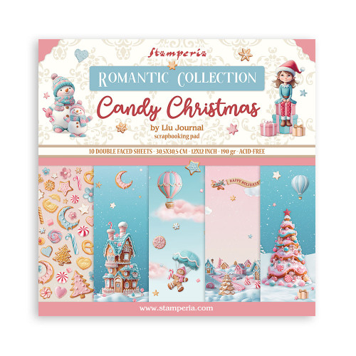 STAMPERIA CANDY CHRISTMAS БЛОКЧЕ ХАРТИЯ 30,5/30,5СМ-SBBL173