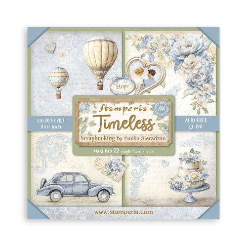 STAMPERIA TIMELESS BLOCK 20.3/20.3 CM -SBBSXB13