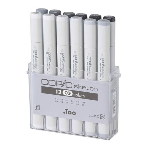 COPIC MARKER КОМПЛЕКТ - COOL GRAY 12 ЦВ.