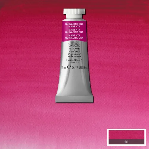 W&N АКВАРЕЛНА БОЯ PROFESSIONAL 14 МЛ - QUINACRIDONE MAGENTA