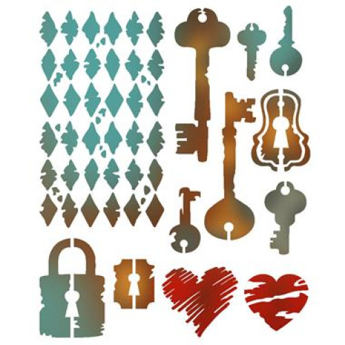 STAMPERIA MEDIA STENCIL - ШАБЛОН 20 Х 25 СМ - KSTD020