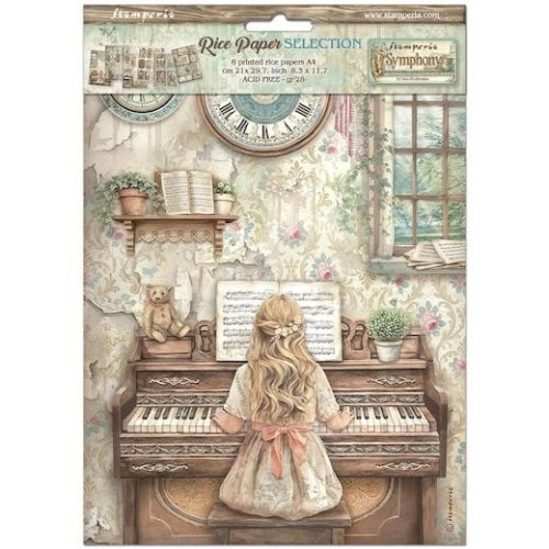STAMPERIA SYMPHONY ДЕКУПАЖНА ХАРТИЯ 6БР. А4 DFSA4XSP