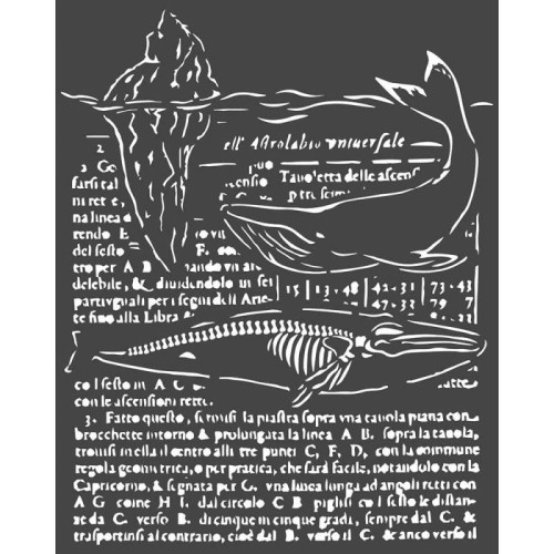 STAMPERIA MEDIA STENCIL - TEMPLATE 20 X 25 CM - KSTD056