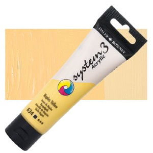 DALER ROWNEY АКРИЛНА БОЯ SYSTEM 3 59 МЛ - NAPLES YELLOW 634