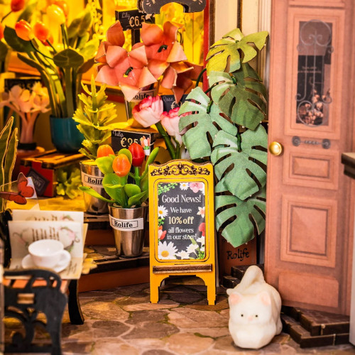 ROBOTIME 3D ДЪРВЕН ПЪЗЕЛ FLORAL CORNER 164 ЧАСТИ TGB09