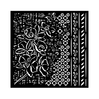 STAMPERIA ORCHIDS AND CATS TEMPLATE 18X18 CM KSTDQ-101