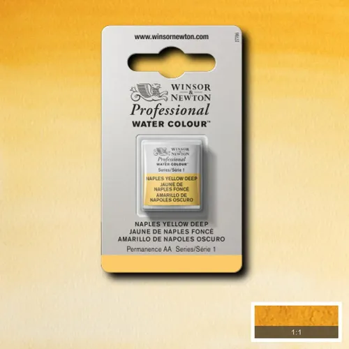W&N WATERCOLOUR PAINT PROFESSIONAL H/PAN - NAPLES YELLOW DEEP