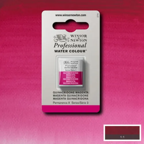 W&N АКВАРЕЛНА БОЯ PROFESSIONAL H/PAN - QUINACRIDONE MAGENTA