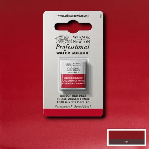 W&N WATERCOLOUR PAINT PROFESSIONAL H/PAN - WINSOR RED DEEP