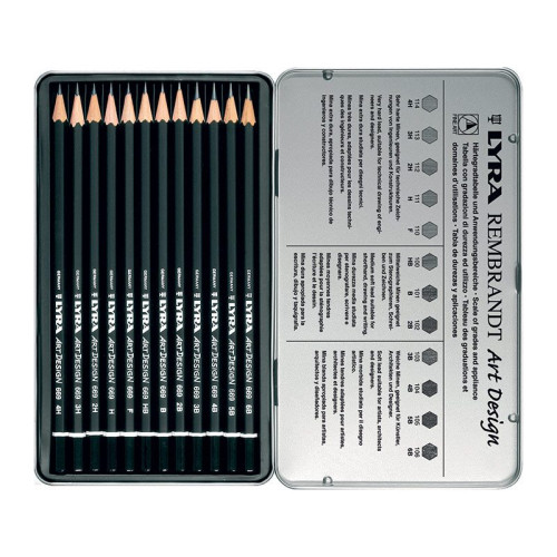 LYRA REMBRANDT POLYCOLOR GRAPHITE PENCILS 6B-4H