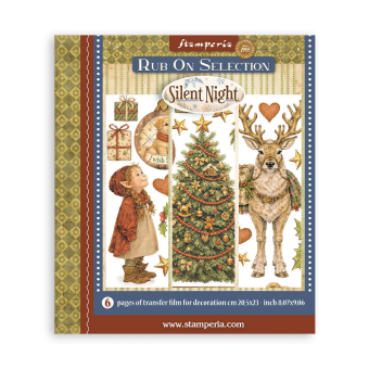 STAMPERIA SILENT NIGHT RUB ON SELECTION DFLRBXGX12