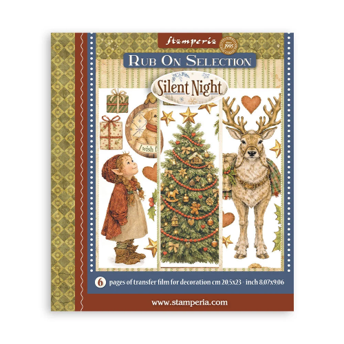 STAMPERIA SILENT NIGHT RUB ON SELECTION DFLRBXGX12
