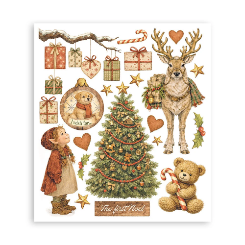STAMPERIA SILENT NIGHT RUB ON SELECTION DFLRBXGX12