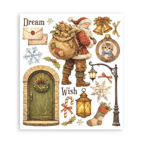 STAMPERIA SILENT NIGHT RUB ON SELECTION DFLRBXGX12