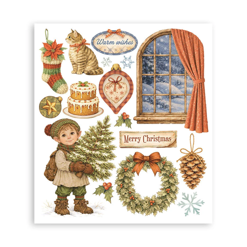 STAMPERIA SILENT NIGHT RUB ON SELECTION DFLRBXGX12