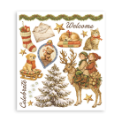 STAMPERIA SILENT NIGHT RUB ON SELECTION DFLRBXGX12