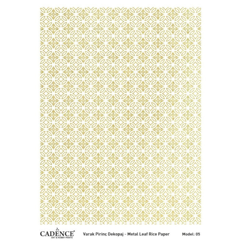 CADENCE DECOUPAGE RICE PAPER A3 GOLDEN MOTIFS - 005