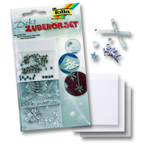 FOLIA MATERIALS FOR DECORATION SILVER ANGELS