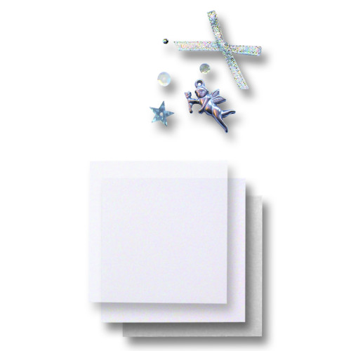 FOLIA MATERIALS FOR DECORATION SILVER ANGELS