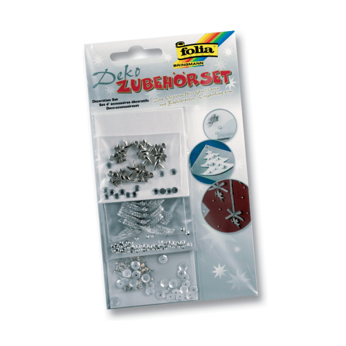 FOLIA MATERIALS FOR DECORATION SILVER ANGELS