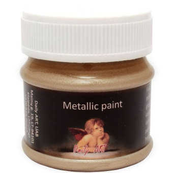 DAILY ART ACRYLIC PAINT METALLIC 50 ML - PALE GOLD