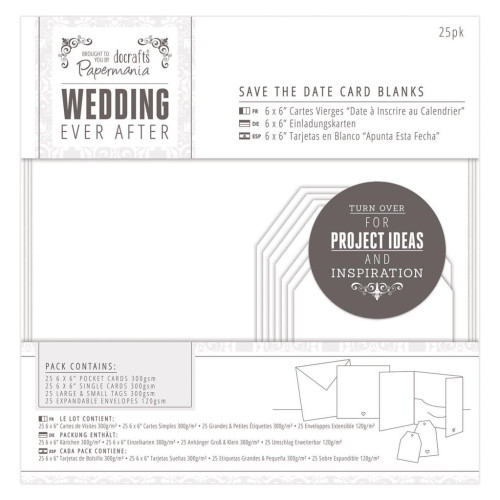 DOCRAFTS CARDS WITH ENVELOPES 15/15 25 PCS WEDDING-PMA 158150