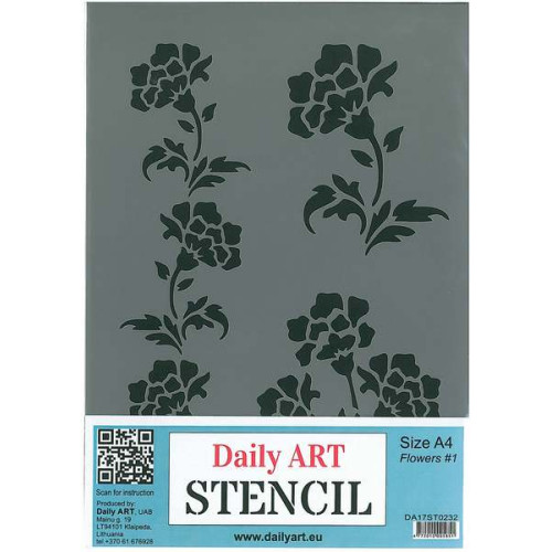 DAILY ART UNIVERSAL TEMPLATE A4 FLOWERS #1 DA17ST0232