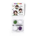 SNAZAROO FACE PAINT 3X3.75 G. + BRUSH AND SPONGE - JESTER