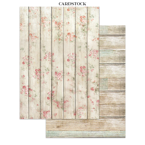 STAMPERIA HOUSE OF ROSES JUNK JOURNAL 8 КАРТИЧКИ 4 СТИКЕРА И 4 ИЗРЕЗКИ - SBJK19