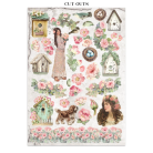 STAMPERIA HOUSE OF ROSES JUNK JOURNAL 8 КАРТИЧКИ 4 СТИКЕРА И 4 ИЗРЕЗКИ - SBJK19