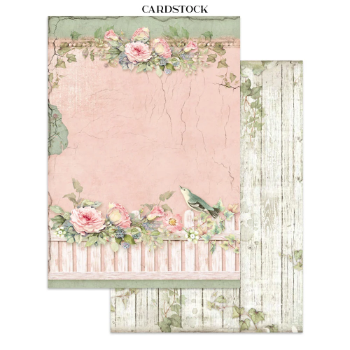 STAMPERIA HOUSE OF ROSES JUNK JOURNAL 8 КАРТИЧКИ 4 СТИКЕРА И 4 ИЗРЕЗКИ - SBJK19