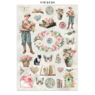 STAMPERIA HOUSE OF ROSES JUNK JOURNAL 8 КАРТИЧКИ 4 СТИКЕРА И 4 ИЗРЕЗКИ - SBJK19