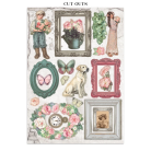 STAMPERIA HOUSE OF ROSES JUNK JOURNAL 8 КАРТИЧКИ 4 СТИКЕРА И 4 ИЗРЕЗКИ - SBJK19