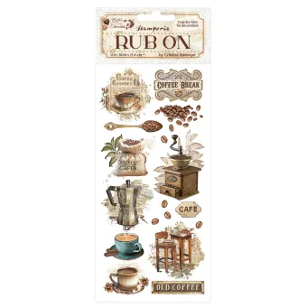 STAMPERIA COFFEE AND CHOCOLATE RUB ON 10.16/21.6CM - DFLRB193