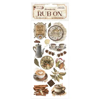 STAMPERIA COFFEE AND CHOCOLATE RUB ON 10.16/21.6CM - DFLRB195
